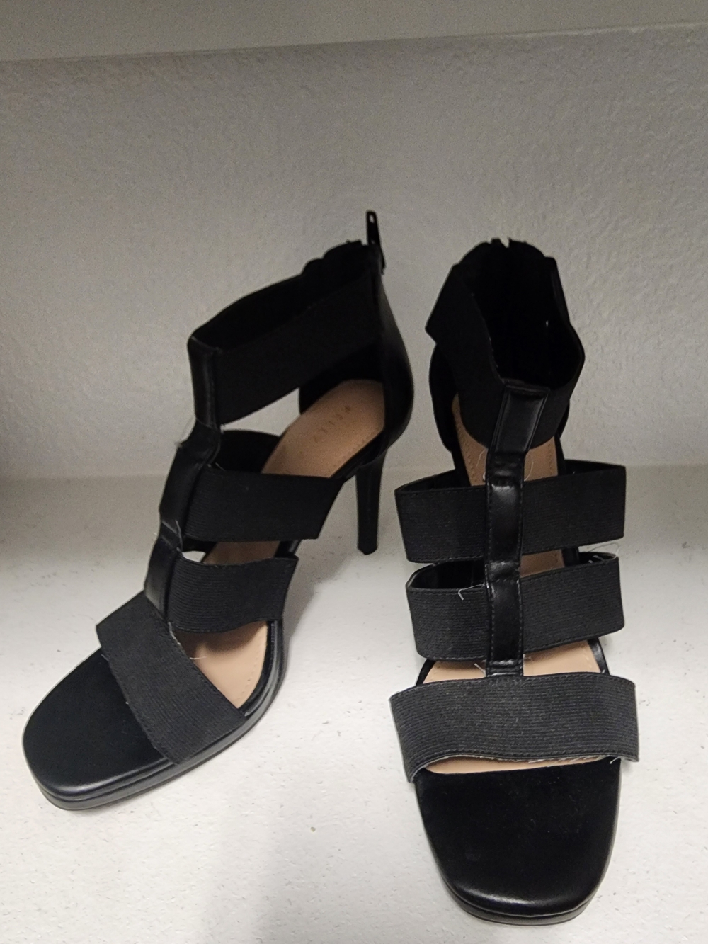 Kelly & Katie Black Strappy High Heel Sandals - Women's Fashion Heels